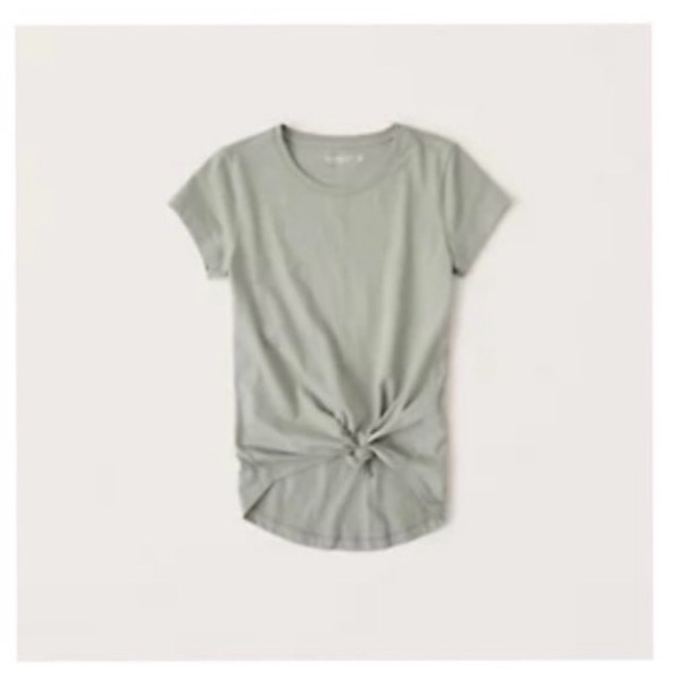 Abercrombie & Fitch Olive Green Short Sleeve Knotted Crew Tee size Large